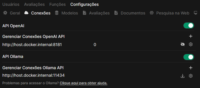 Configuring Open WebUI to use the software